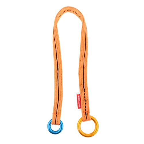Tree Climbing Cambium Saver Retrievable Anchor, Climbing Rope Loop Rope Belt Sling Tree Arborist Friction Saver for Rock Climbing Backpacking, Orange 120cm