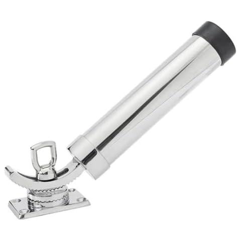 360 Degree Adjustable ZONADAH Fishing Rod Holder, 316 Stainless Steel Fishing Rod Holder, Marine Grade, Deck Mount Rectangular Base for Marine Fishing Boat,Yacht Cover