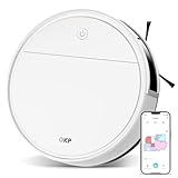 OKP K5 Ultra Robot Aspirapolvere e Lavapavimenti, 5500Pa di Potenza Aspirazione, 170 Min Autonomia, Navigazione Laser dToF, WiFi/APP/Alexa, Ideale per Peli Animali, Tappeti e Pavimenti Duri, Bianco
