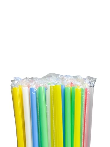 200 Pitillos Jumbo Multicolores para Smoothie 22.3 cm miniatura 6