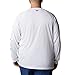 Columbia Men's Terminal Tackle Long Sleeve Fishing Shirt, White/Nightshade Logo, Medium