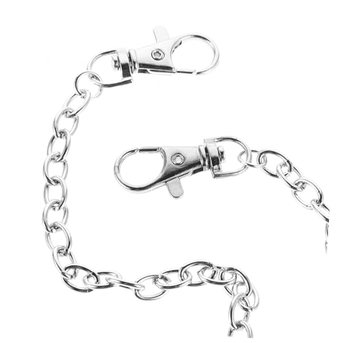 Fashionable Brown Punk Waist Belt with Chain and Eyelet Design Adjustable Full Unisex Belt for Men and Women for Casual Wear and Statement Style3