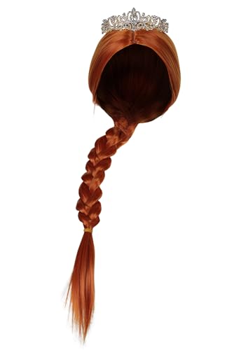 Chahouk Women Princess Wig Adult Crown Wigs Cosplay Prop Costume Accessory