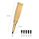 Kearing Schraubenlocher, Verstellbarer Lederlocher in 6 Größen (1,5 mm, 2,0 mm, 2,5 mm, 3,0 mm, 3,5 mm, 4,0 mm) mit Holzgriff für Papier, Leder