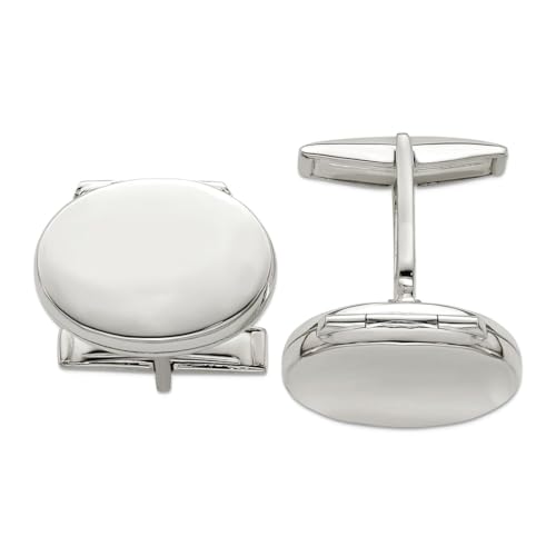 Mancuernillas de Plata Ovaladas para Hombre miniatura 1