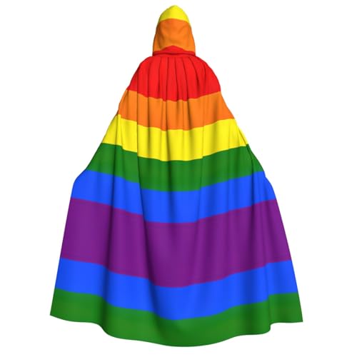 Costume de sorcière cape à capuche arc-en-ciel et déguisement de corbeau pour cosplay