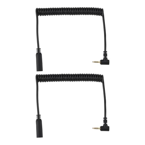Be In Your Mind 2 Pezzi Cavo Audio Aux TRS Da 2,5mm Cavo Di Prolunga Audio Stereo A 3 Poli Per Videocamera Videocamera Telecomando Cuffie 90cm (Gomito Maschio a Femmina)