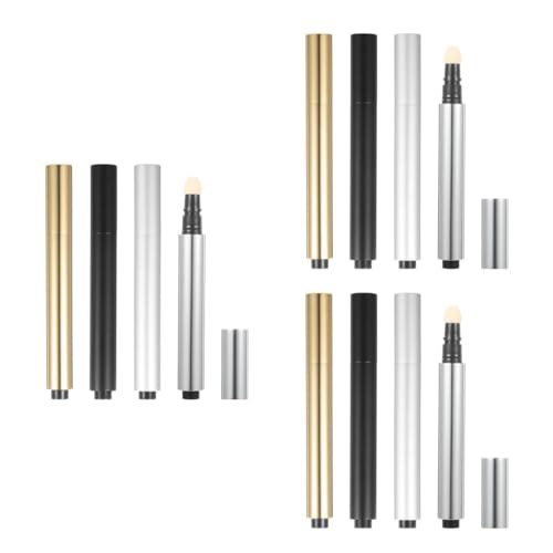 PATKAW 3 Juegos Pluma De Prensa Cosmética Bolígrafo De Maquillaje Bolígrafo Maquillaje Contenedores De Viaje para Líquidos Equipo Tapas Base Maquillaje Cobertura Total Páginas 4 Uds * 3