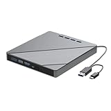 Uxsjakjsd unità Esterna CD/Dvd/Blu-Ray 7 in 1 per Laptop, Lettore di Dischi Portatili USB...