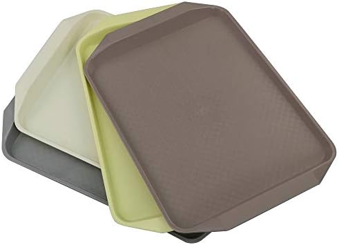 Lesbye Set of 4 Plastic Serving Trays, Drink Food Serving Tray for Restaurant/Bar/Cafe Parties, T