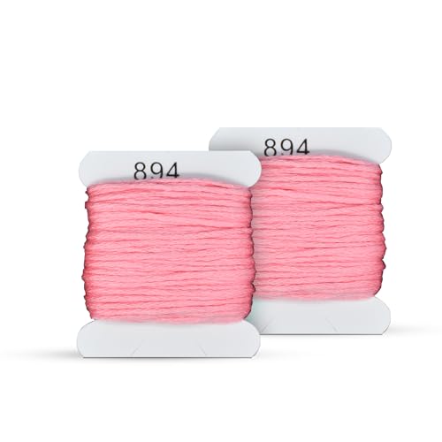 Image of Embroidery Floss Kit and Refills - Cotton Threads - DMC Color Coding for Cross Stitch, String Crafts, Friendship Bracelets
