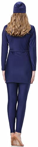 Muslim Swimsuits for Women 3 Piece Full Coverage Zipper Front Swimwear Islamic Rash Guard Burkini3