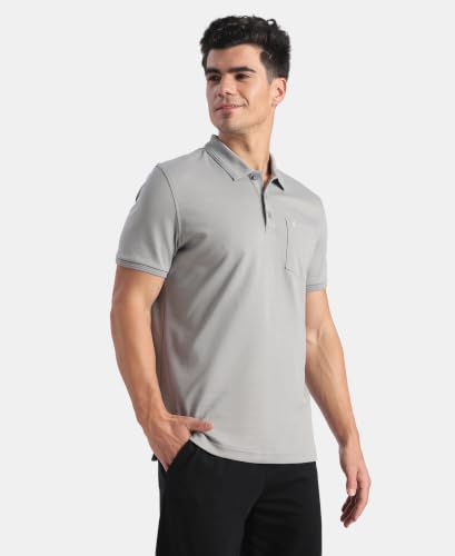 Image of Jockey 3913 Men Super Combed Cotton Rich Solid Half Sleeve Polo T-Shirt with Chest Pocket
