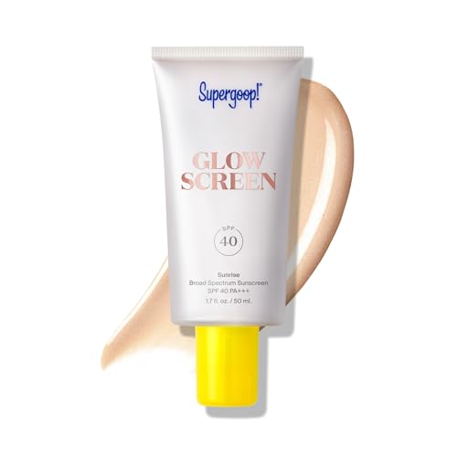 Supergoop! Glowscreen SPF 40, Sunrise (Champagne Glow) - 1.7 fl oz - Glowy Primer + Broad Spectrum Tinted Sunscreen - Helps Filter Blue Light - Hydration - Hyaluronic Acid & Vitamin B5
