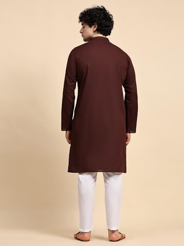 Image of SKAVIJ Men's Casual Kurta Pajama Set Regular Fit Traditional Dress Yoga Outfit