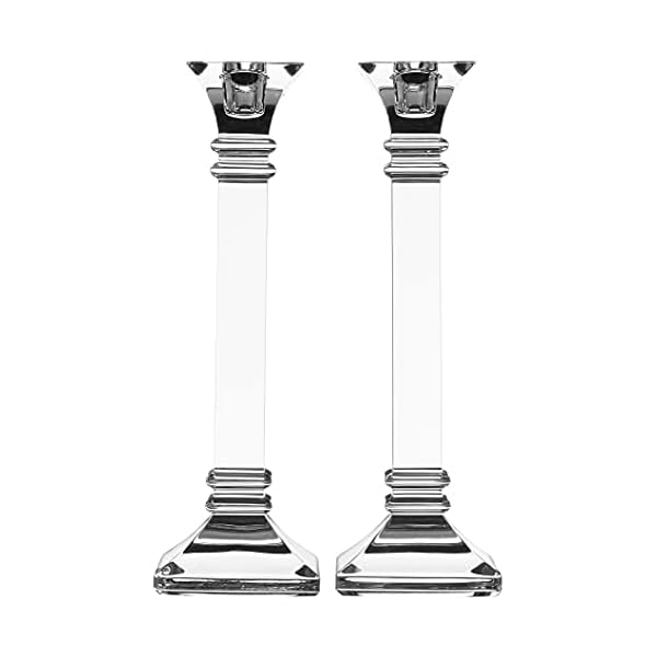 Marquis by waterford treviso pair candlestick 10 clear  urban country home decor