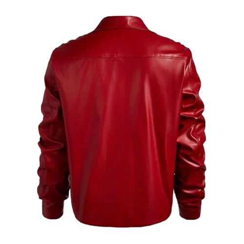 PUBG faux leather jacket 赤ジャケット Nさん専用 Buy Mastyle® Men's PU Leather Jacket Lapel Collar Slanted Zipper