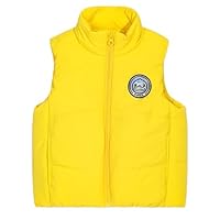 B.Duck Little Kids Boys Girls Puffer Vest Zip Up Sleeveless Yellow Warm Jacket Outwear with Pockets Full Zip Winter Lightweight Down Quilted Gilet Coats for Unisex Kids Size 4-5T