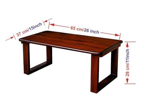 Image of Foldable Wooden Lap Desk - Sheesham Rosewood Pine Bed Table for Laptop, Study & Work | Sturdy Wide-Leg Table for Sofa, Couch & Floor Use (Antique Finish Exotic Wood Sheesham)
