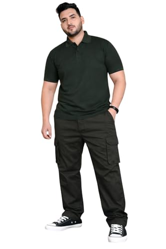 Image of INKKR Men Plus Size Cargo Pants || Plus Cargo Pants Cotton || 2XL-6XL
