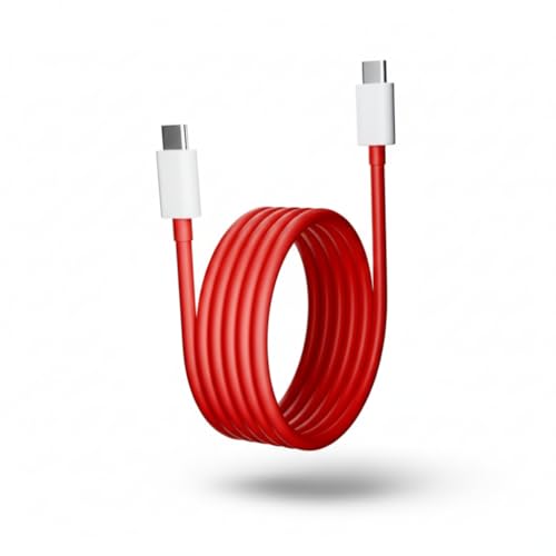 KAIMENGLONG USB-C To USB-C 80W Fast Charging Cable For OnePlus 12/11/ 10T/ 9 Pro/Nord Ce 2 Lite/Ce 3 Lite Smartphone & More â€“ Supervooc Compatible | Original Charging Speed,White