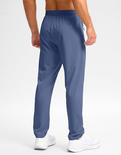 Image of Pudolla Men's Lightweight Hiking Pants Quick Dry Outdoor Sweatpants with Zipper Pockets for Athletic Workout Casual Travel