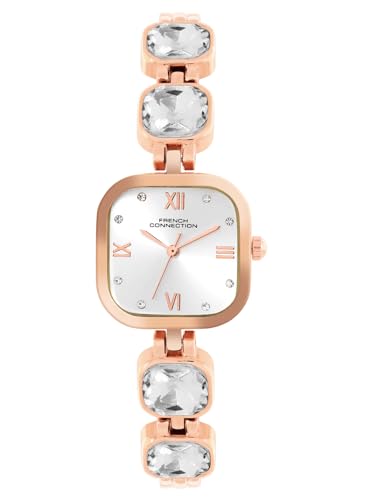 Image of French Connection Aurorae Analog White Stone Dial Watch for Women-FCN0178SRGM
