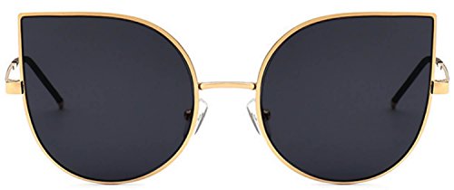 OWL Cat Eye Women Fashion Designer Sunglasses Metal Frame Colored Lens2