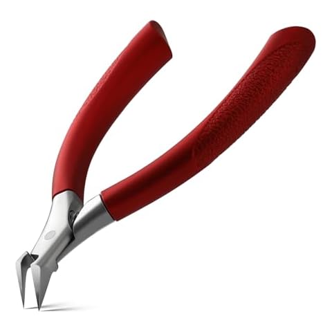 BEZOX Toenail Clippers for Ingrown Toenail Prevention, Straight Blade Podiatrist Nail Clippers for Thick Nails, Ergonomic Finger Nail Clippers for Adults, Seniors, Men and Women - Red Cover