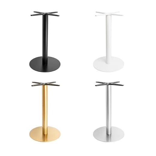 Natural Goods Berlin 1x Bistrotischgestell Single RUND - 14kg Bistrotisch Tischgestell Schwarz Gastro Metall Tischgestell - Tischsäule 720 mm - Für Tischplatten bis 75x75cm oder 80cm Durchmesser