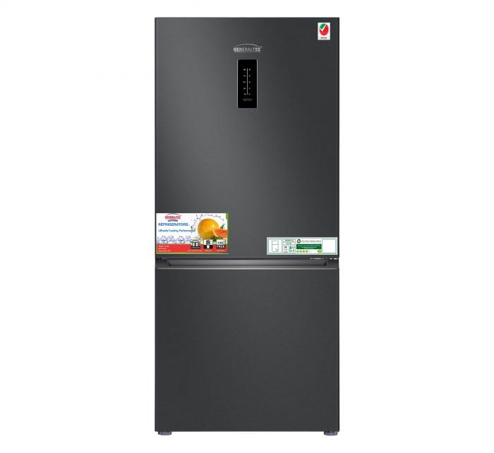 Generaltec306L Double Door Refrigerator – Model GR520CMB | No Frost | Bottom Freezer | Energy Saving | 5-Year Compressor Warranty
