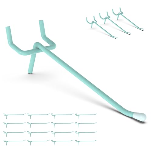 HUHOLE Pegboard Hooks 4 Inch 50PC, Blue Peg Board Hooks, Fit 1/4