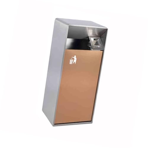 Recipiente para residuos de fumar exterior elegante de acero texturizado