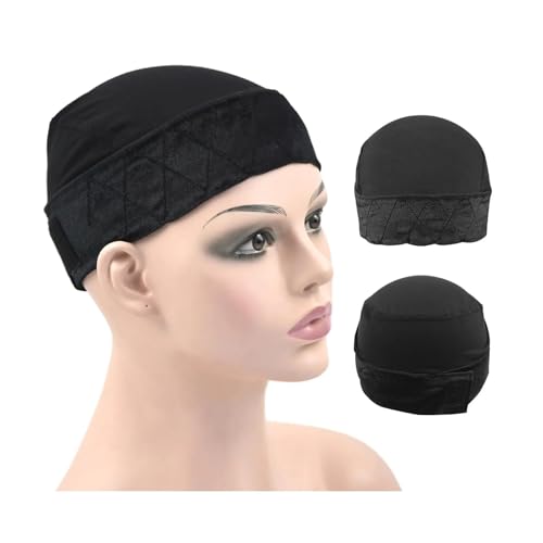 Pièce de bonnet perruque réglable velours contre les maux de tête et glissements
