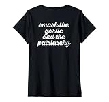 Photo Gallery donna smash the garlic & the patriarchy feminist cook meme sul retro maglietta con collo a v Photo Gallery donna smash the garlic & the patriarchy feminist cook meme sul retro maglietta con collo a v