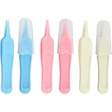 8Pcs Baby Nose and Ear Cleaner Tool, Safe Ear and Navel Care for Infants Gentle Clips, Booger Picker with Round Head Effective Ear Navel Cleaner Clip for Babys Care (Random Color)