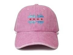 Chicago Illinois Skyline Flag (Washed Pink)