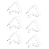 Housoutil Clip Trasparenti Antiscivolo per Tovaglie da Picnic Morsetti in Plastica Piccoli per Fermare Tovaglie Set da 6 Pezzi per Cucina Bar e Uso Esterno