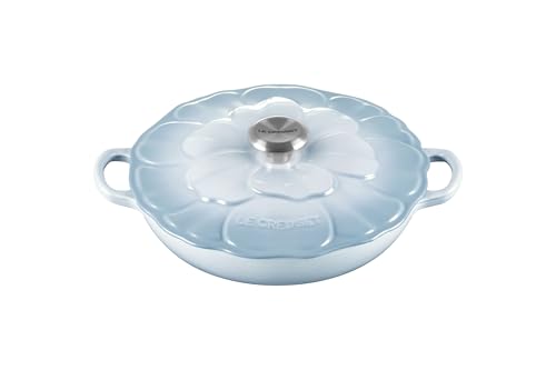 Image of Le Creuset Enameled Cast Iron Petal Braiser, 2.25 qt., Coastal Blue