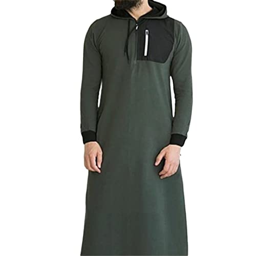 Men Clothing Robe Long Sleeve Saudi Arab Thobe Jubba Djellaba Male Kaftan Autumn Winter Sweater Islamic Hoodies