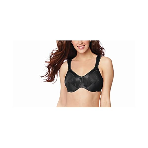 Bali-Womens-Satin-Tracings-Minimizer-Underwire-Bra-DF3562 Bali Women's Satin Tracings Minimizer Underwire Bra, Black, 40DDD