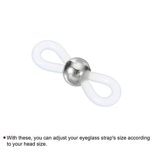Image of PATIKIL Eyeglass Chain Connector, Pack Adjustable Anti Slip Strap Holder Chain End Loop for Women Men Eyeglasses Sunglasses