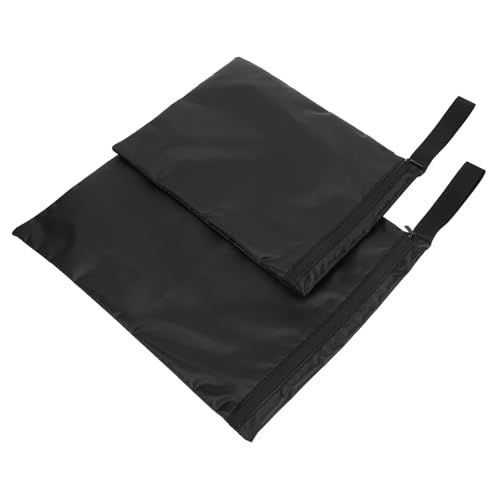 HIAKDOFT Bolsas Impermeables Reutilizables para Pañales Húmedos y Secos 2 Piezas (30x22,5 Cm y 36x30 Cm) con Asa, Resistentes al Agua para Ropa Mojada, Playa, Viaje, Yoga y Pañales de Tela