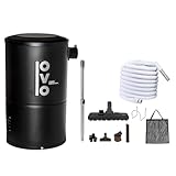 OVO Compact and Powerful Central Vacuum System, 550 Airwatts, Use with Disposable Bags ONLY, 18L or 4.75Gal + 30 ft Garage Accessory Kit Included