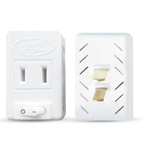 image for Touch & Glow - 2 Prong Outlet Switch - Single Port Outlet Extender wit