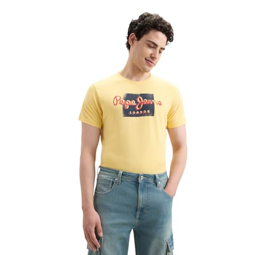 Image of Pepe Jeans Men T-Shirt|Cotton|Slim Fit