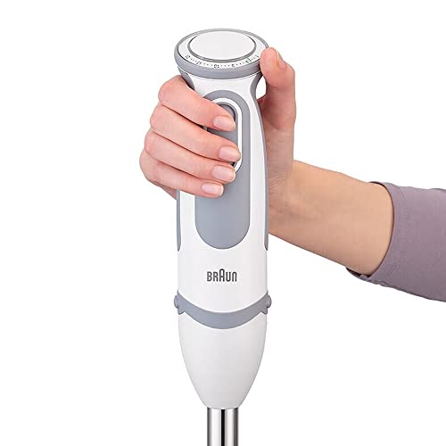 Braun MultiQuick 5 Vario MQ5235WH, Staafmixer, 21 Snelheden en Turbo Functie, Anti-Spat, PowerBell Plus, EasyClick, Inclusief Garde, Hakmolen 500 ml en maatbeker 600 ml, 1000W, Wit - Afbeelding 4
