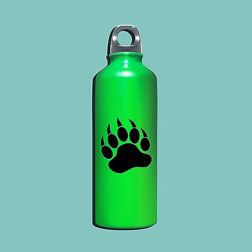 Image of AzQuest Grizzly Bear PAW Vinyl Decal Sticker Car Window Bumper Die Cut Bumper Sticker | 5.5 inches | Black | AZQ 508