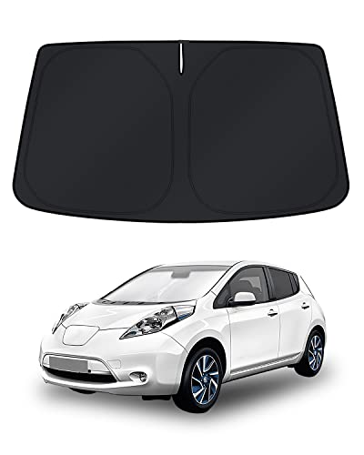 Image of KUST Windshield Sun Shade for Nissan Leaf 2011-2017 Window Accessories Shade Sun Cover Foldable Block UV Rays Keep Car Cooler