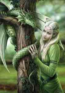 Anne Stokes Biglietto Di Auguri Con Drago D'Acqua - Formato 170x125 Mm, Con Busta Artistica, Design Gotico Fantasy